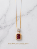 Royale Gold Pendant Necklace | Stone Necklace | Aqsetique