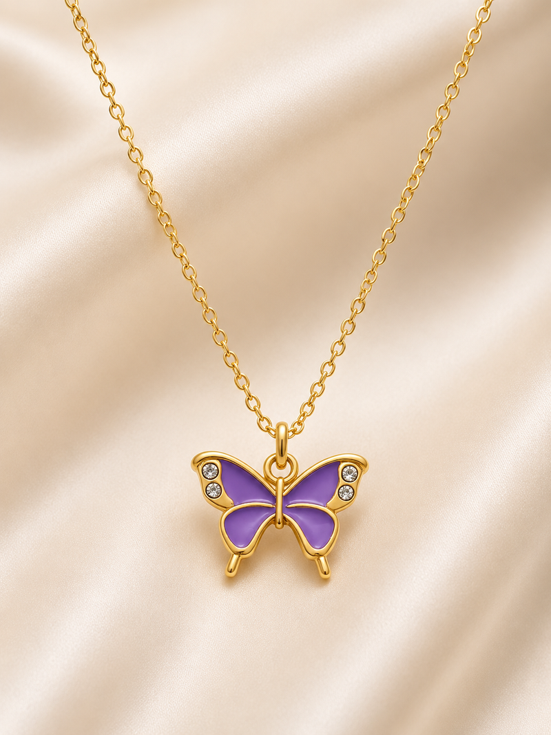 Butterfly Pendant Necklace | Butterfly Necklace | Aqsetique
