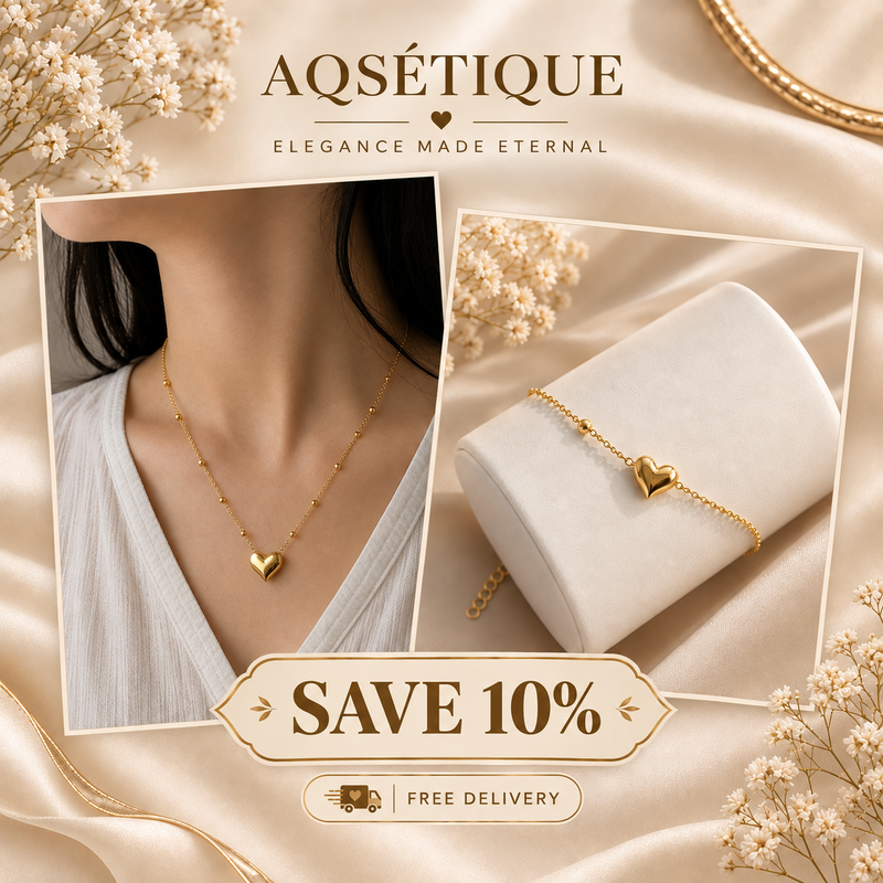 Heart Pendant + Heart Bracelet Bundle