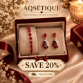 Ruby Bracelet + Ruby Earrings Bundle