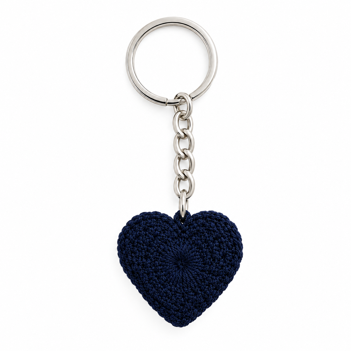 Crochet Heart Keychain