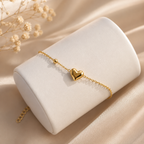 Golden Heart Charm Bracelet