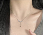 Silver Leaf Vine Lariat Necklace