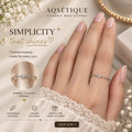 Silver Pavé Solitaire Ring