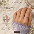 Silver Wave Solitaire Ring