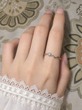 Silver S-Curve Solitaire Ring