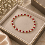 Ruby Red Crystal Tennis Bracelet