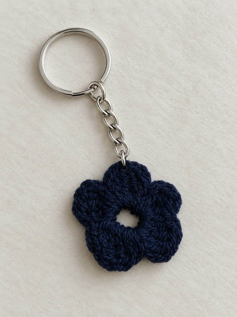 Crochet Flower Keychain